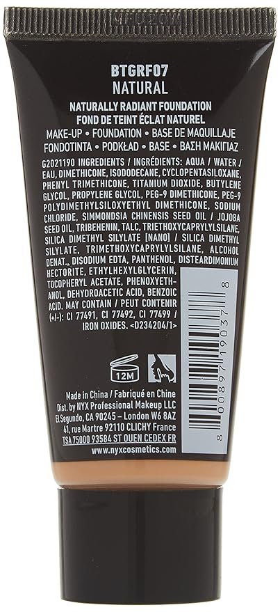 NYX PROFESSIONAL MAKEUP Born To Glow Naturally Radiant Foundation, Medium Coverage - Natural