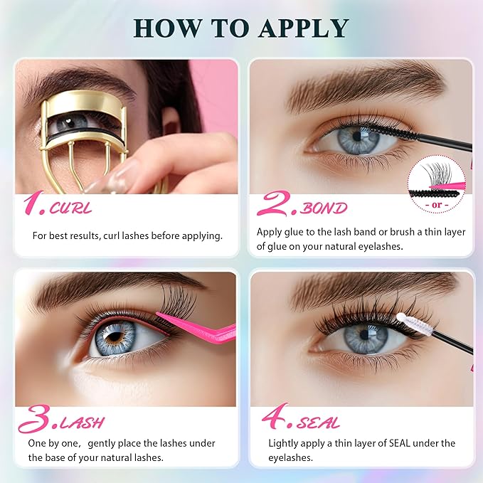 Foxy Beauty Wispy Lash Clusters - 536Pcs Natural 8-16MM EyeLash Clusters 30D 40D & Foxy Lashes For Natural Look D Curl Lash Clusters For DIY Lashes At Home