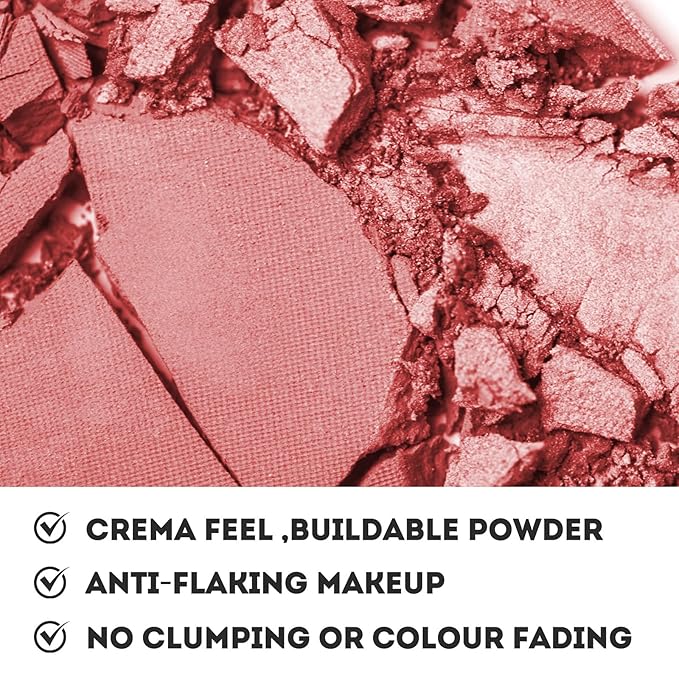 Face Blush for Cheeks Waterproof Smooth Creamy Formula, Matte Finish Buildable Lightweight Cream Blush Balm Create a Natural, Long Lasting Makeup Brightens Facial Radiance (Shy Pink)