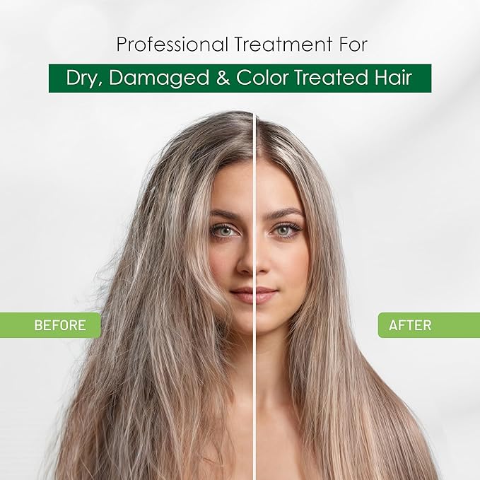 Herbishh Argan Hair Mask-Deep Conditioning & Hydration For Healthier Looking Hair for very Dry, Weak, Stressed Out Hair, No Sulphates, No Parabens