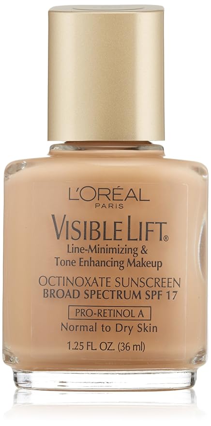 L'oreal Visible Lift Line-minimizing and Tone-enhancing Makeup, Normal/Dry Skin, Golden Beige, 1.25-Fluid Ounce