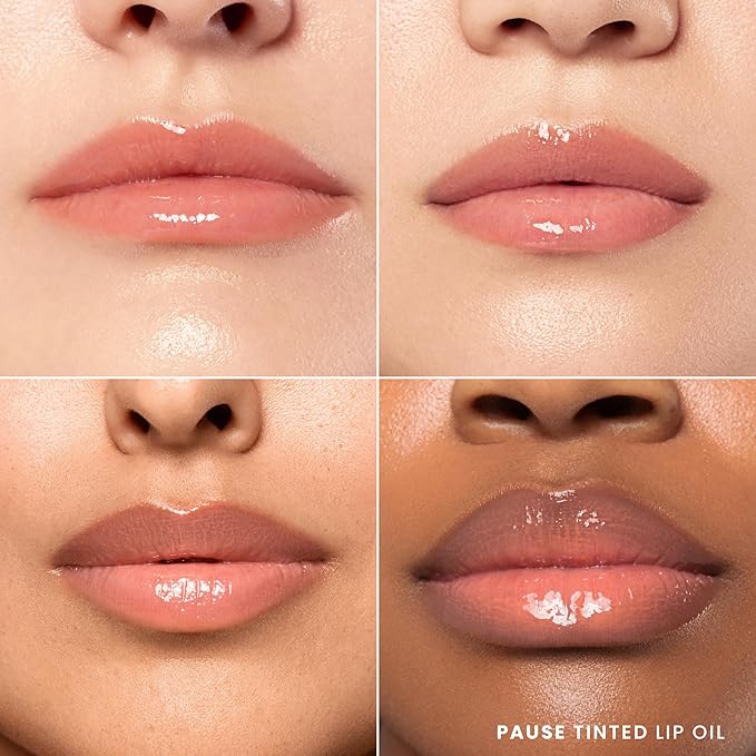 Karuna Skin - Tinted Lip Oil, Soothing & Moisturizing Lip Products with Peptides, Antioxidants, Hydrating Flattering Vegan Lip Tint, Pause, 4.8 mL/0.16 fl. oz