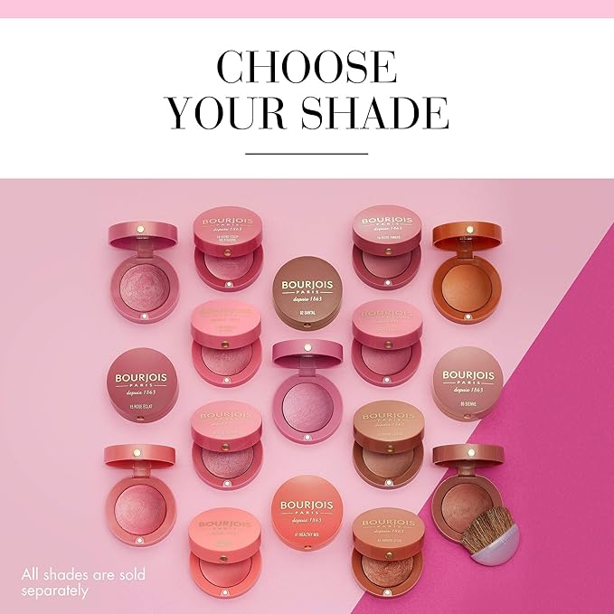 Bourjois Blush for Women, 15 Rose Eclat, 0.08 Ounce
