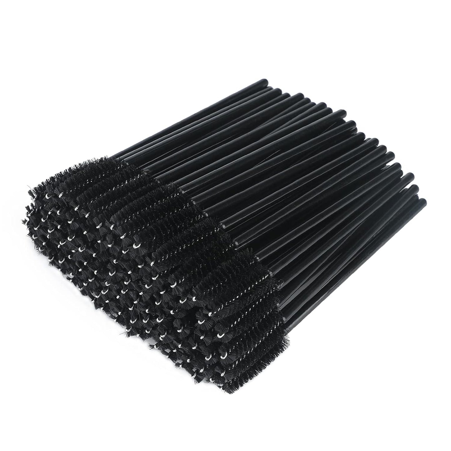 100PCS Disposable Eyelash Brushes, Mascara Wands Applicator Makeup Kits, Eyelash Spoolies Brushes for Eyelash Extensions and Eyebrows (Rose)