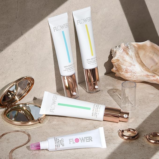 FLOWER BEAUTY By Drew Barrymore Skin Smoothie Hydro Pop Makeup Primer - Hydrating + Cooling - Lightweight feel + Absorbs Quickly - Grips Makeup for Long Lasting wear + Moisturizing - For All Skin Types