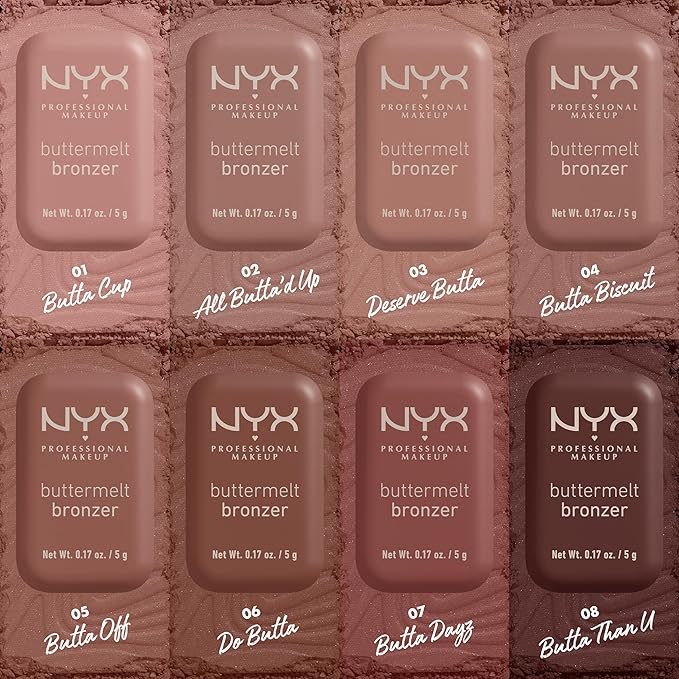 NYX PROFESSIONAL MAKEUP Matte Buttermelt Bronzer, Longwear Face Makeup with Up to 12 Hours of Wear, Vegan Formula - Butta Than U