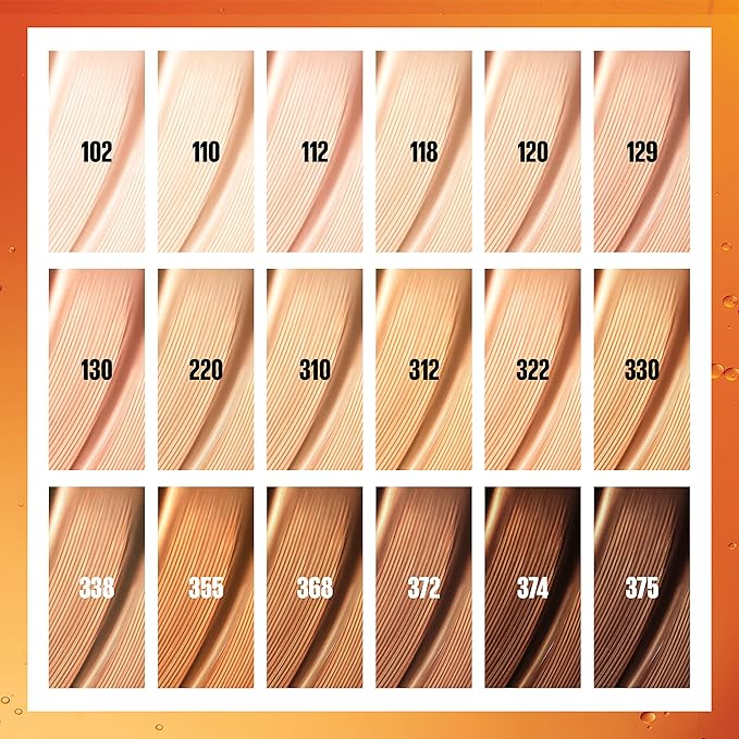 Maybelline Super Stay Up to 24HR Skin Tint, Radiant Light-to-Medium Coverage Foundation, Makeup Infused With Vitamin C, 368, 1 Count