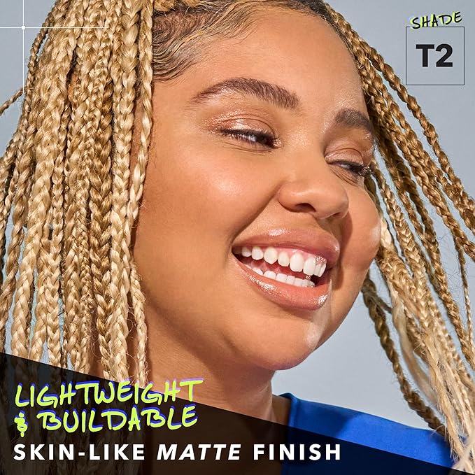 COVER FX Power Play Foundation - Shade T2 - Buildable Full Coverage - Waterproof Sweat-Proof Transfer-Proof - Natural Matte Finish - All Skin Types