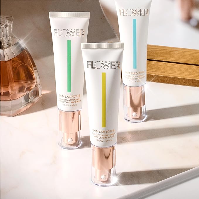 FLOWER BEAUTY By Drew Barrymore Skin Smoothie Radiant Glow Primer - Natural + Radiant Finish - Weightless Texture - Antioxidant-Rich + Silky Finish