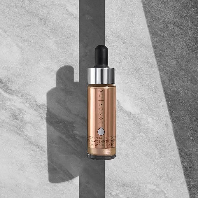 COVER FX Custom Enhancer Drops - Moonlight : Champagne Finish - 15mL - Radiant Glow - Liquid Highlighter