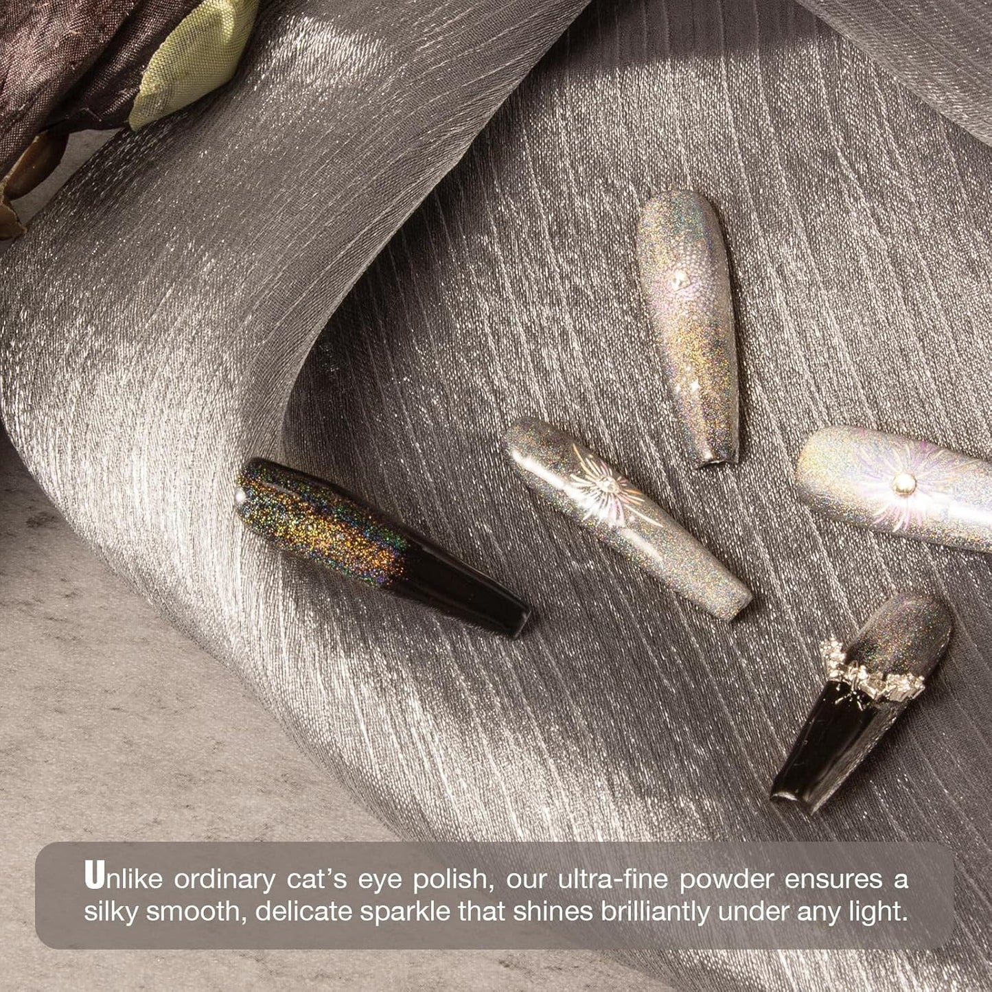 Cat Eye Gel Nail Polish with Magnet Stick, 15ml Magnetic Gel, Create Stunning Cat Eye Effects for DIY Manicures, Long-Lasting, Salon-Quality Finish, Rainbow Beam