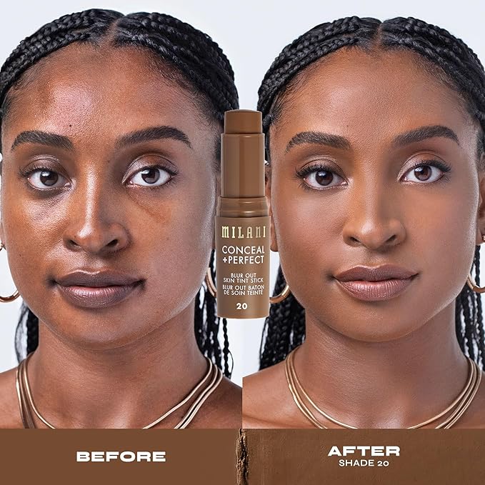 Milani Conceal + Perfect - Skin Tint Stick, Blur Out Tinted Moisturizer Makeup, Shade 020