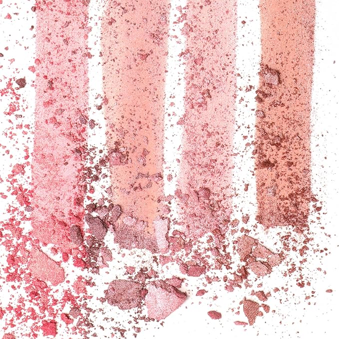 Beauty Bakerie Cotton Candy Champagne Blush Makeup Palette, Long Lasting Pigment, Matte and Metallic Highlighter Makeup, 4 Highlight Shades