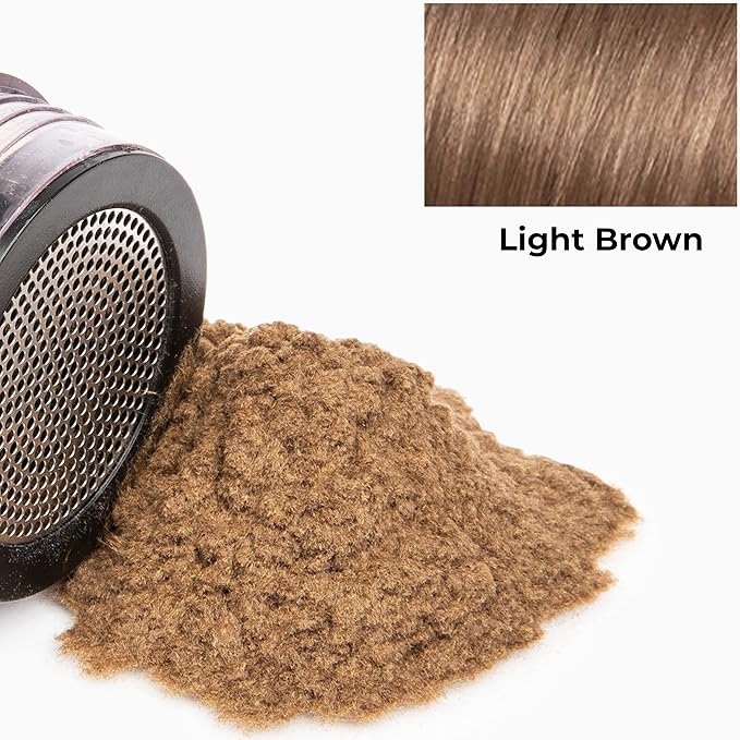 Quick Fix For Thinning Hair and Bald Spot. Get 10X Fuller Hair Instantly. All-Natural Hair Building Fiber For Hair. Trial Size (10-Day Supply). Light Brown