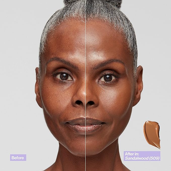 Revlon Illuminance Skin-Caring Liquid Foundation, Hyaluronic Acid, Hydrating and Nourishing Formula with Medium Coverage, 617 Ebony (Pack of 1)