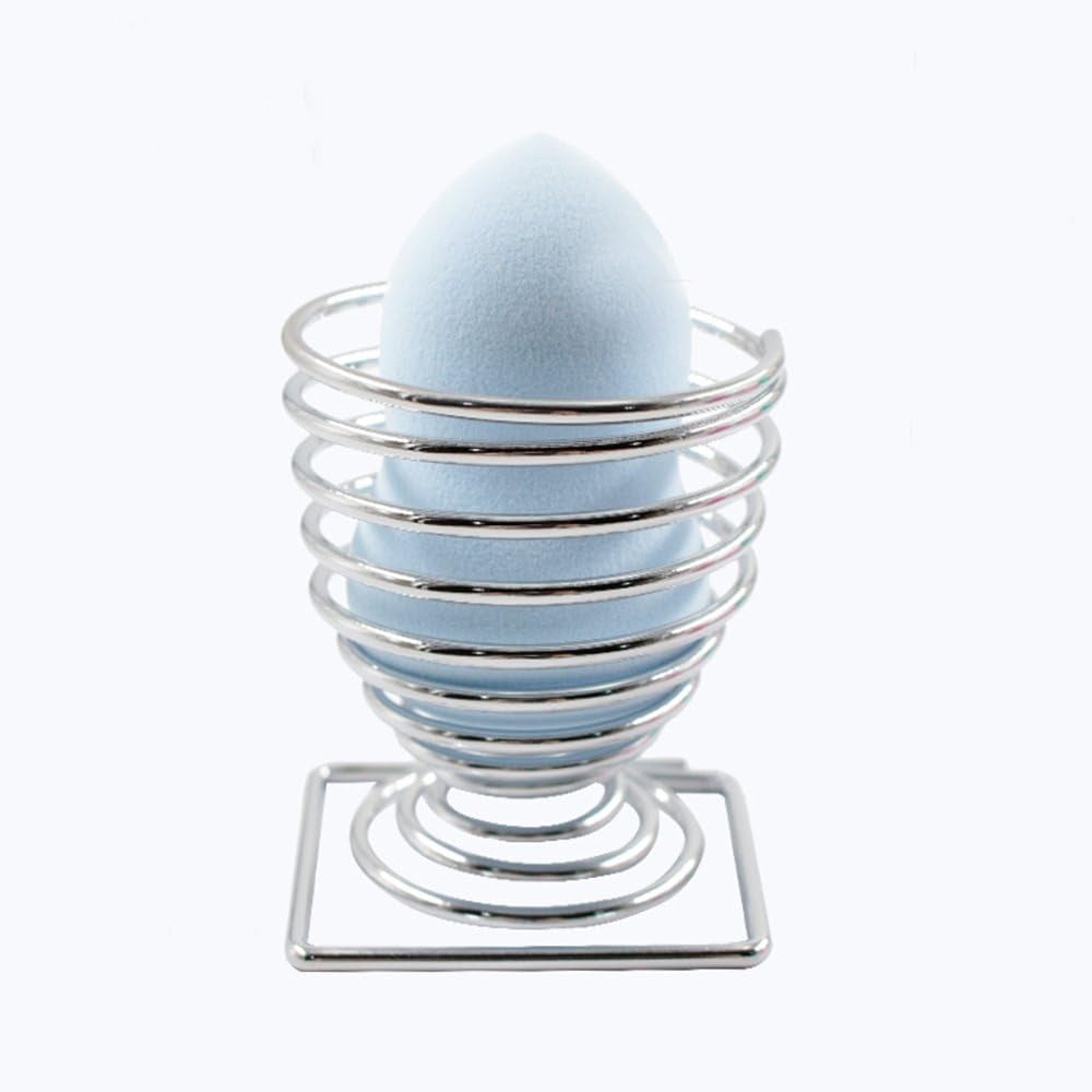 Beauty Sponge Blender Holder,(2 Pack Silver) Makeup Sponge Drying Stand Storage Egg Powder Puff Display Stand